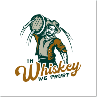 In Whiskey We Trust: Funny Whisky Lover Drinking Gift Posters and Art